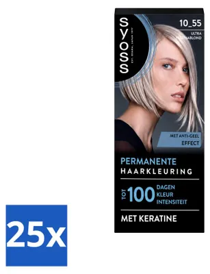 Image de 25 x Coloration permanente SYOSS 10-55 Ultra Blond Platine - Pack économique - 25 pièces