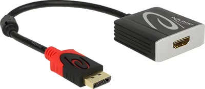 Produktbild von Adapter Displayport 1.2 Stecker > HDMI Buchse 4K 60 Hz Passiv schwarz