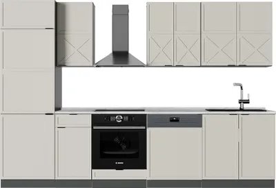 Produktbild von Küchenzeile Vicco Fame-Line GrauBeige/Anthrazit 300 cm , AP Marmor, Model 50456