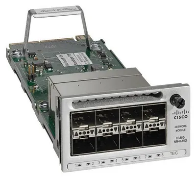 Immagine prodotto di Cisco C3850-NM-8-10G=, Gigabit Ethernet, 10,100,1000,10000 Mbps, 10BASE-T, 10GBASE-T, 100BASE-TX, 1000BASE-T, WS-C3850-12X48U, WS-C3850-24XU, WS-C3850-24XS