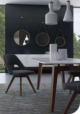 Immagine prodotto di Sedia da pranzo grigia moderna monoposto in stile mobili di design in legno