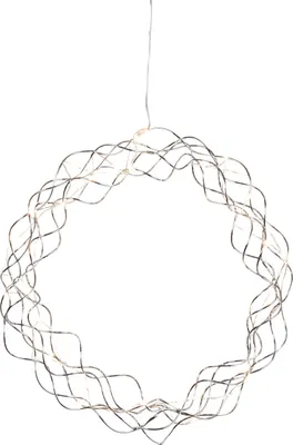 Produktbild von LED - Dekokranz Curly , ca.30 cm; chromfarben, 30 warmwhite LED, mit Trafo (924969037)