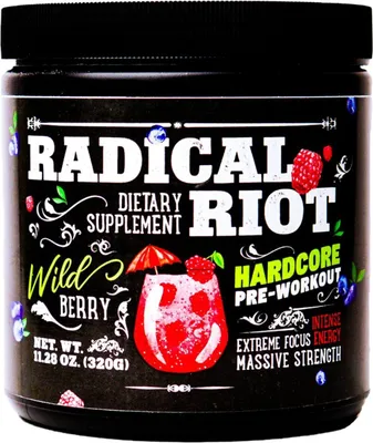 Produktbild von American Supps Radical Riot V3 Hardcore Version-340 g Wild Berry