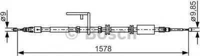 Produktbild von BOSCH Handbremsseil Seilzug Feststellbremse für LAND ROVER Freelander 2 SUV (L359) Hinten Links 1 987 482 314