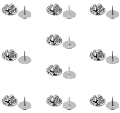 Schmetterlings-Clip-Verschlüsse, 10 Stück, silber, 10 mm