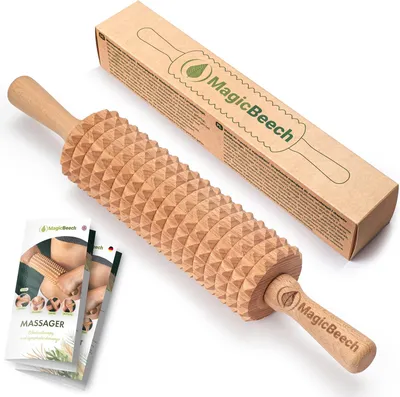 Produktbild von Massagegerät aus 100% Buchenholz für Madora-Therapie und Lymphdrainage