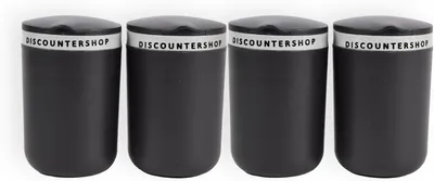 Immagine prodotto di Posacenere in plastica, altezza 10,5 cm, colore nero e grigio, adatto per interni ed esterni