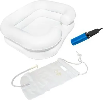 Produktbild von Haarwaschwannen-Set EXTRA mit Duschvorrichtung und Pumpe weiß>>>>
