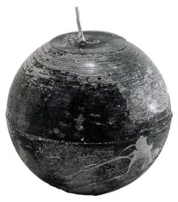 Imagen del producto de Cactula Kugelkerze (vela en forma de bola de cactus) - Gris oscuro - Duración de la combustión: aproximadamente 110 horas