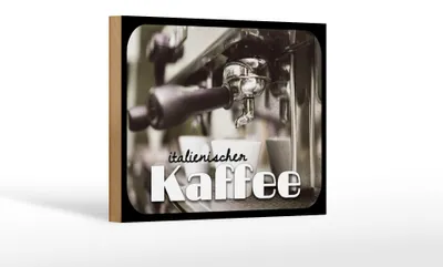 Produktbild von Holzschild Hinweis 18x12cm italienischer Kaffee