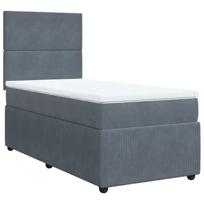 Produktbild von Boxspringbett mit Matratze Dunkelgrau 90x190 cm Samt