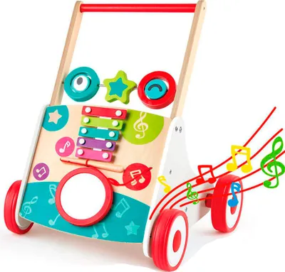 Produktbild von Hape My First Musical Walker, 4 Rad/Räder, Holz, Mehrfarbig