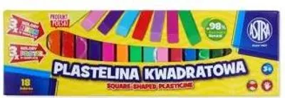 Zdjęcie produktu dla Plastelina kwadratowa Astra 18 kolorów