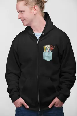 Produktbild von D&B Uni Hoodie ZIPPO00004 Be Awesome Schwarz-Größe S
