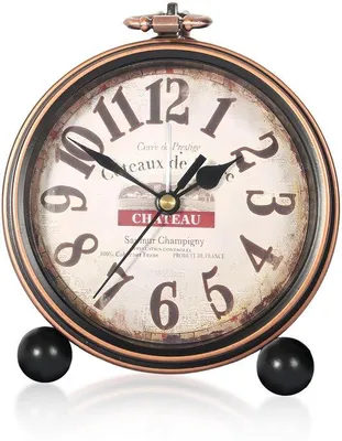 Immagine prodotto di Orologio a pendolo - Orologio da tavolo vintage - Orologio analogico - Orologio d'epoca - Alimentato a batteria - Facile da leggere