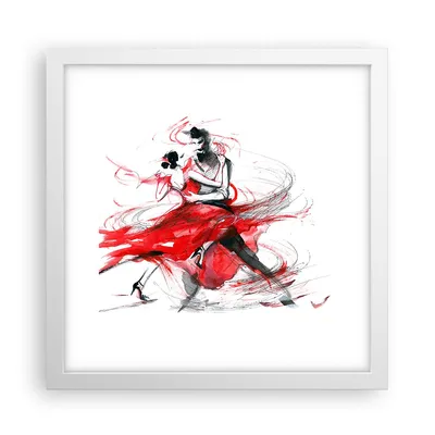 Produktbild von Gerahmtes Poster - Weißer Rahmen - Tanz Aktion Aktivität - 30x30 cm - Wand Bild - Wanddeko - Wandbilder - Kunstposter - Wandposter - Bilderrahmen - Bilder - Kunstdruck - Wandbild - P2WAC30x30-3052