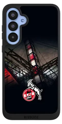 Produktbild von NIVOCASE Handyhülle für Samsung Galaxy A55 5G  Hülle NIVOpure Case Schwarz 1. FC Köln Offizielles Lizenzprodukt Stadion
