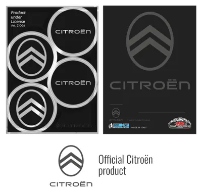 Productafbeelding van 4R Quattroerre.it Citroën sticker voor wielkappen, officieel logo, 4 stuks, 48 mm