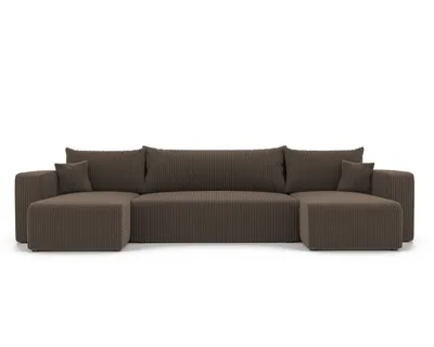 Produktbild von Idohome Ecksofa-Wohnzimmer Sofa mit Schlaffunktion und Bettkasten, Eckcouch, Polstermöbel, Sofa, Couch modern in Farbe Braun Poso 06 U Form Piano