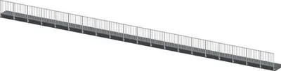 Produktbild von Pertura Geländerset Triton Aluminium taupe Seitenmontage 20 m