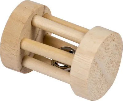 Produktbild von Duvo+ Holzspielrolle mit Glöckchen, Maße: 3,5 x 5 cm