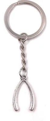 Image de Onwomania Porte-clés Baguette de sourcier Baguette de branche Pendentif métal Charm