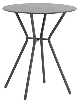 Image de Table de bistrot ronde 70x60cm table de jardin terrasse balcon petite table noire