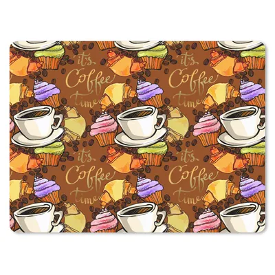 Produktbild von MuchoWow® Mauspad Mousepad Kaffee - Croissant - Frühstück 23x19 cm - Mousepads - Maus Mat - Pad - Mausunterlage - Schreibtischunterlage - Mauspad