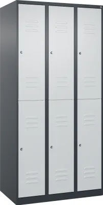 Produktbild von CP Spind Classic Plus anthrazitgrau, lichtgrau 080300-30 S10054, 6 Schließfächer 90,0 x 50,0 x 185,0 cm