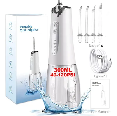 Produktbild von 300 ml Munddusche Zahnpflege-Wasserflosser Zahnreinigung Tragbarer Wasserflosser Zahnseide