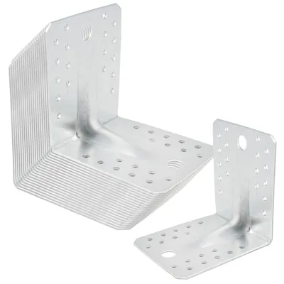 Produktbild von SOTECH Bauwinkel Winkelverbinder 90° mit Sicke 105 x 105 x 90 mm – verzinkt (20 Stück)