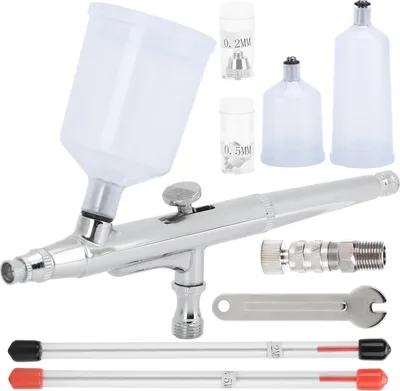 Immagine prodotto di Set aerografo a doppia azione Modello pistola a spruzzo 20ml 40 ml tazze trucco strumento arte del tatuaggio TD -13