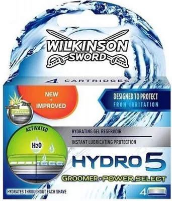 Produktbild von Wilkinson Sword Hydro 5 Groomer Power Select, Männer, Wilkinson Sword, Blau, Grün, 4 Stück(e)