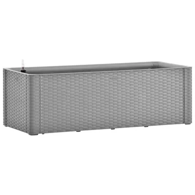 Zdjęcie produktu dla Podwyższona Donica Z Systemem Podlewania, Szara, 100X43X33 Cm Lumarko!