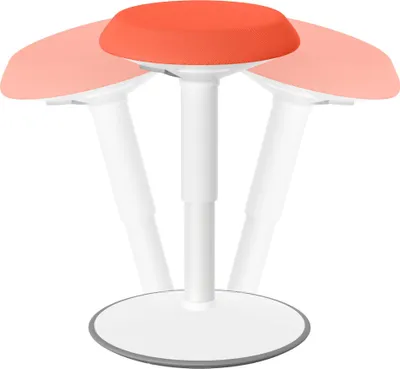 Obrázek produktu pro JOIEYOU Ergonomická kancelářská stolička 54-79 cm Výškově nastavitelná stolička Dynamická pracovní stolička s pěnovým sedákem a protiskluzovou podložkou TPE Kulatá kyvná stolička pro domácnost, obchod a kancelář (oranžová)