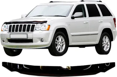Image de Bra Capot Déflecteur Protection Pour Jeep Grand Cherokee 2005-2010, Aérodynamique, Assemblage Facile, Aucun perçage requis
