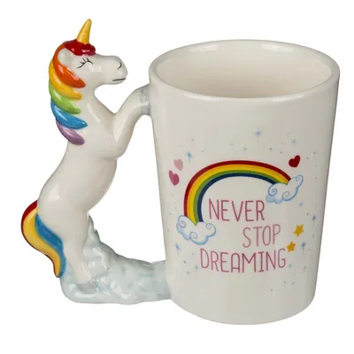 Immagine prodotto di OOTB 78/8272 Tazza unicorno per bambini tazza da caffè in Vetroceramica tazza da tè tazza da caffè 11 cm