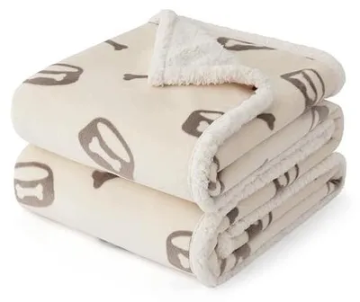 Zdjęcie produktu dla Koc dla psa wodoodporny dwustronny sherpa polar 127X102 cm polarowy