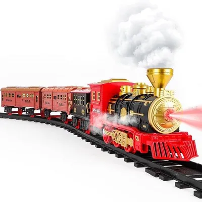 Produktbild von Elektrische Kersttrein mit Licht und Sound - Kerstdorp Accessoires - Miniatur Kersttrein - Kerstdekoration - Elektrische Kerstzug - Lichter Kersttrein - Kerstzug mit Sound - Miniatur Kerstzug