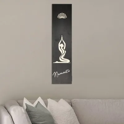 Produktbild von Raumzutaten Wandbild Deko aus Holz "Yoga" 20x80cm Vajrasana - Diamand