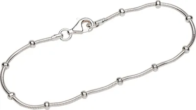 Produktbild von Armband 925 Sterling Silber 19cm Schlangenkette diamantiert gedreht Armkette Neu