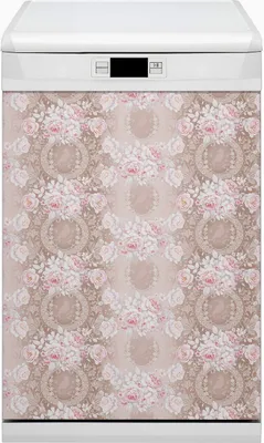 Produktbild von Dekorative Magnetmatte Küche Geschirrspüle 45x80 cm  Magnet für Spülmaschine  - Weiße Rosen