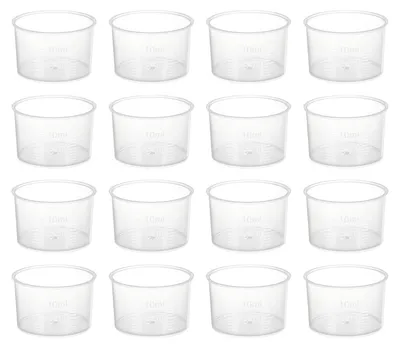 50 Messbecher 10 ml, Polypropylen, graduiert, transparent