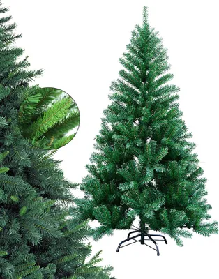 Produktbild von Faziango 150cm Künstlicher Weihnachtsbaum mit 400 Spitzen PVC, Tannenbaum mit Ständer, Christbaum Kunstbaum Grün