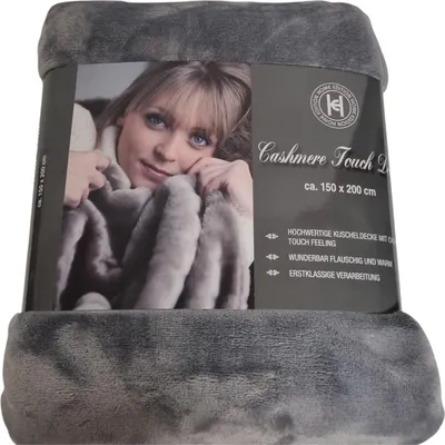 Produktbild von Kuscheldecke Hochwertige Plüsch 150x200cm dunkel grau