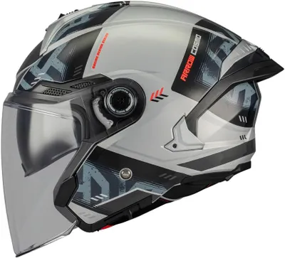 Zdjęcie produktu dla MT COSMO SV ARROW Kask jetowy szaro-biały C2 XS XS w kolorze szarym/białym