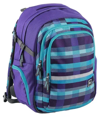 Immagine prodotto di Zaino scolastico "all out" Filby, modello Summer Check, colore viola, dimensioni 30x19x42 cm