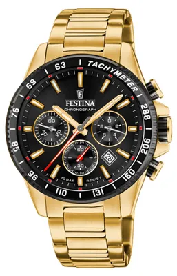 Image de Festina Montre homme élégant en acier inoxydable montre-bracelet or UF20634/5