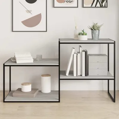 Produktbild von CLORIS Wandregale 4 Stk. Grau Sonoma 60x40x1,5 cm Holzwerkstoff - Wandregale LL0000256905
