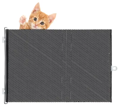 Produktbild von Ausziehbares Treppenschutzgitter, 85 x 140 cm, Schwarz, ohne Bohren, für Kinder und Haustiere